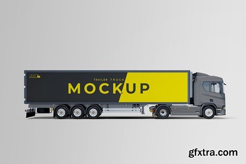 Box Trailer Truck Mockup TC4C8LL