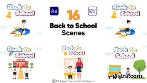 Videohive Back to School Scenes For After Effects 47596699