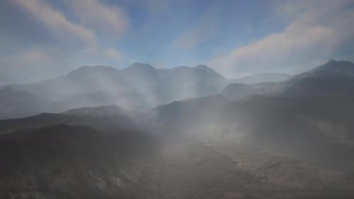 Videohive - Night Desert Landscape with Rocky Mountains and Sunset - 47581206 - 47581206