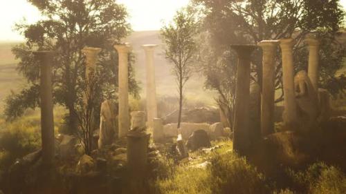 Videohive - Ancient Roman Ruins with Broken Statues - 47581290 - 47581290