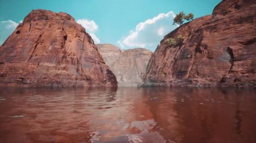 Videohive - Shining Rays of the Sun Reflected in the Cold Water of the Colorado River - 47581745 - 47581745