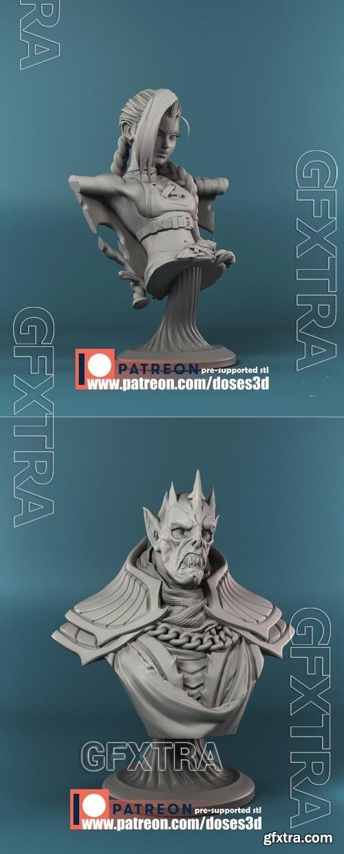 Jinx Bust and Vampire Bust &ndash; 3D Print Model