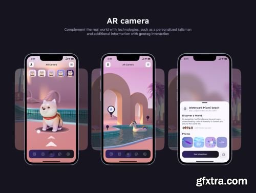 AREA – AR city guide app & design UI kit Ui8.net