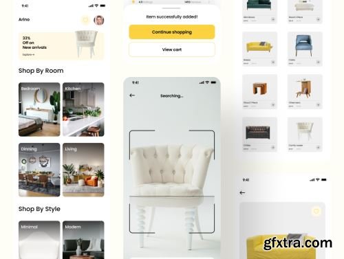 Arino - Furniture ecommerce App UI Kit Ui8.net