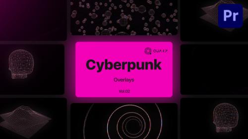 Videohive - Cyberpunk Overlays for Premiere Pro Vol. 02 - 47591401 - 47591401