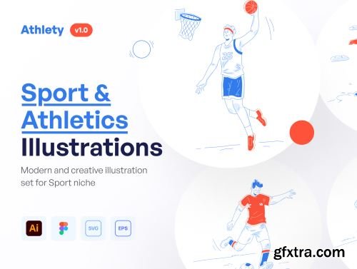 Athlety - Sport & Athlety Illustration Set Ui8.net