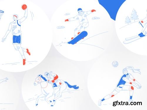 Athlety - Sport & Athlety Illustration Set Ui8.net