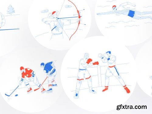 Athlety - Sport & Athlety Illustration Set Ui8.net