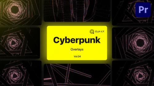 Videohive - Cyberpunk Overlays for Premiere Pro Vol. 04 - 47591423 - 47591423