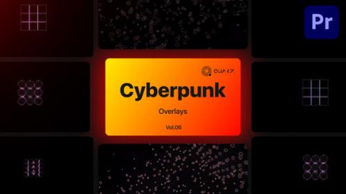 Videohive - Cyberpunk Overlays for Premiere Pro Vol. 06 - 47591497 - 47591497