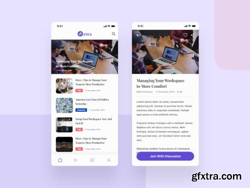 Beritax - News App UI Kit Ui8.net