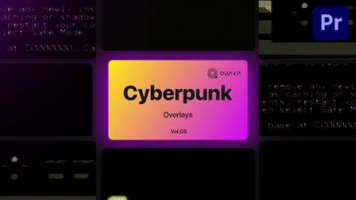 Videohive - Cyberpunk Overlays for Premiere Pro Vol. 08 - 47591510 - 47591510