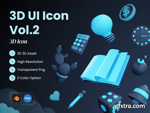 3D Ui Icon Vol. 2 Ui8.net