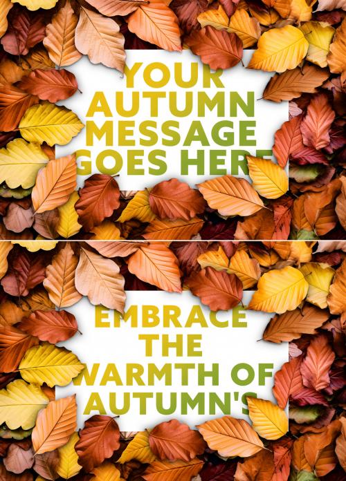 Autumn Paper Banner Mockup 637365632