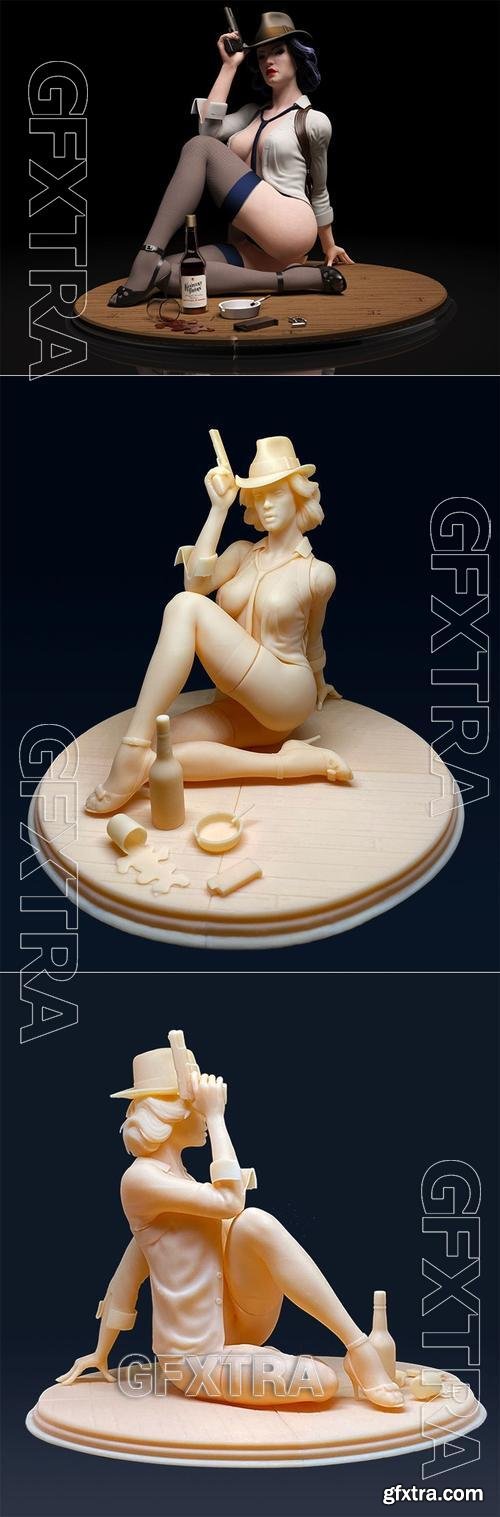 Noir Sitting Pose (Mike) &ndash; 3D Print Model