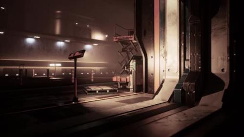 Videohive - Space Station's Interior with Metallic Walls and Subdued Lighting - 47592517 - 47592517