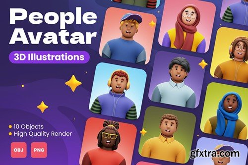 People Avatar 3D Illustrations A6VNM56