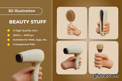 Beauty Stuff 3d Illustration v.1 GC6GQQW