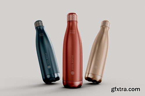 Metallic Bottles Mockup F24PW34