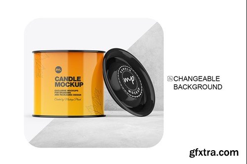 Glossy Open Candle Mockup QH28BHF