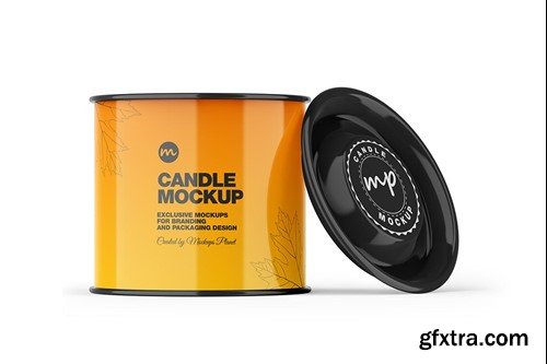 Glossy Open Candle Mockup QH28BHF