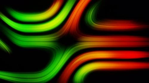 Videohive - Green And Yellow And Red Abstract Particle Motion Background Vj Loop In 4K - 47574160 - 47574160