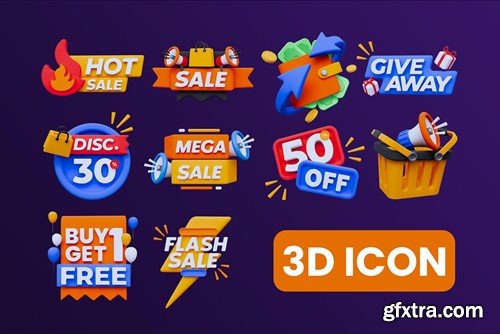 Sale and Offer 3D Icon WTSLJPW