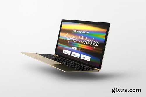 Gold Laptop Mockup BCG675E