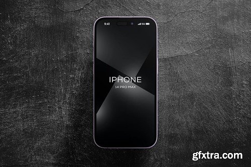 Black iPhone 14 Pro Max Mockup DAN8A8H