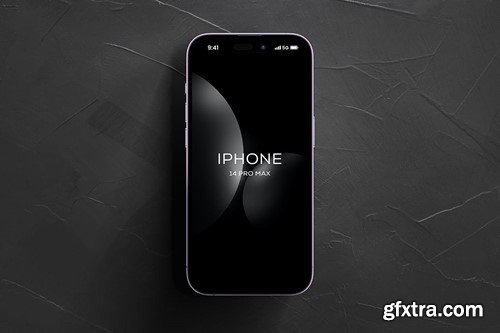 Black iPhone 14 Pro Max Mockup DAN8A8H