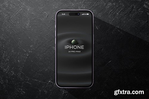 Black iPhone 14 Pro Max Mockup DAN8A8H