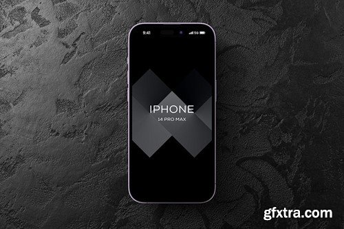 Black iPhone 14 Pro Max Mockup DAN8A8H