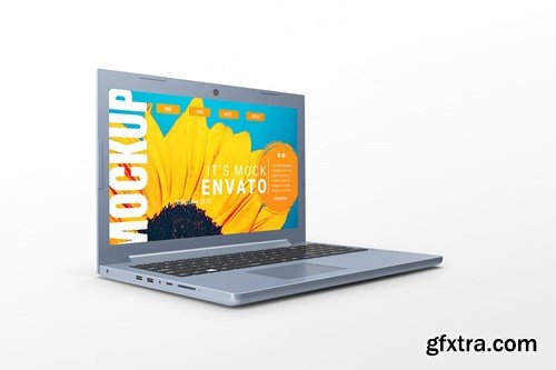 Blue Generic Laptop Mockup XE5TJAZ