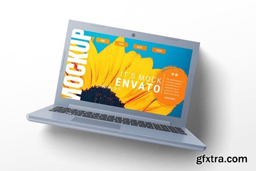 Blue Generic Laptop Mockup XE5TJAZ