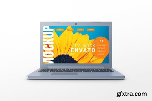 Blue Generic Laptop Mockup XE5TJAZ