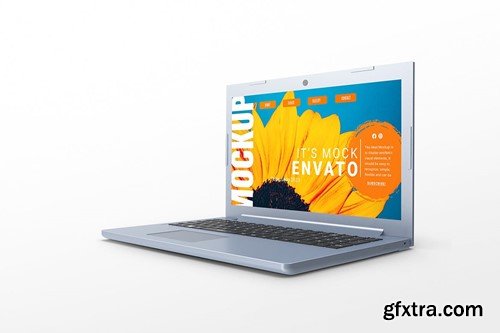 Blue Generic Laptop Mockup XE5TJAZ