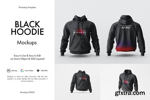 Black Hoodie Mockup U4C496E