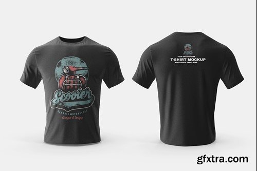 Black T-Shirt Mockups 5TQRZ3S