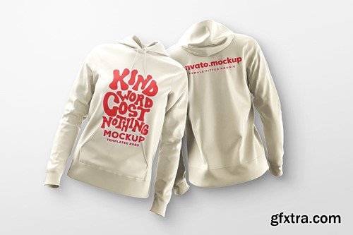 Fitted Female Hoodie Mockup WK72BTA