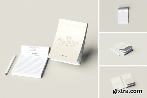 Notepad A6 Open Mockup C99GLVA