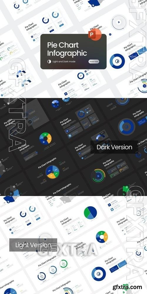 Pie Chart Data Financial PowerPoint Template BM3678B