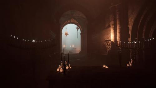 Videohive - Intriguing Atmosphere Dark Gothic Temple Candles - 47592650 - 47592650