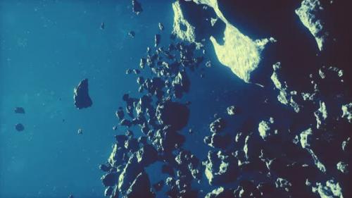 Videohive - Treacherous Field of Perilous Space Rocks in the Midst of a Cosmic Mist - 47592846 - 47592846