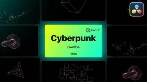 Videohive - Cyberpunk Overlays for DaVinci Resolve Vol. 05 - 47632142 - 47632142