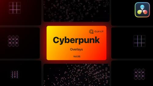 Videohive - Cyberpunk Overlays for DaVinci Resolve Vol. 06 - 47632156 - 47632156