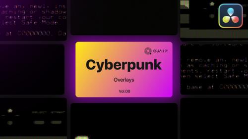 Videohive - Cyberpunk Overlays for DaVinci Resolve Vol. 08 - 47632183 - 47632183