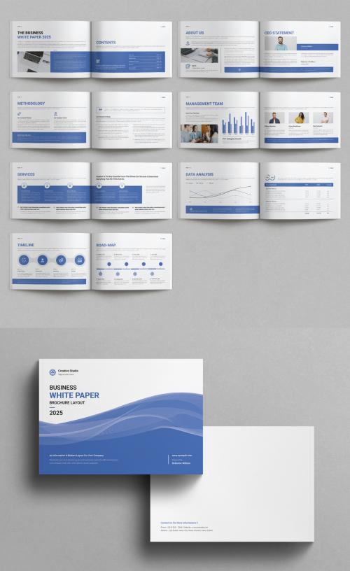 Business White Paper Layout Brochure Template Landscape 637781751