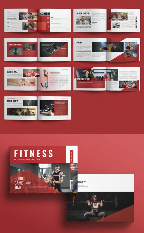 Fitness Gym Magazine Template Landscape 637781765