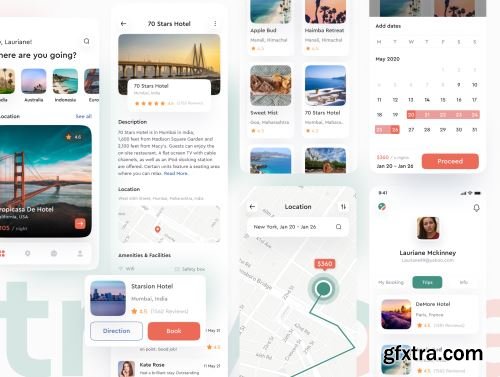 Traviosa - Travel App UI KIT Design Ui8.net