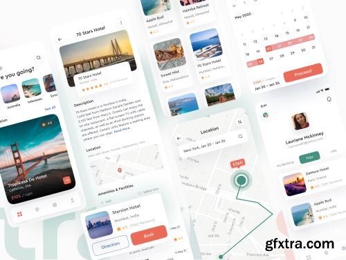 Traviosa - Travel App UI KIT Design Ui8.net